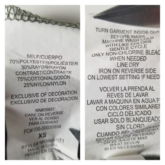 Rewind Women Extra Small Olive Green Crochet 3/4 Sleeve Pullover Top - Picture 12 of 12